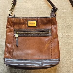 Vintage Tignanello Italian Brown Leather Messenger Bag